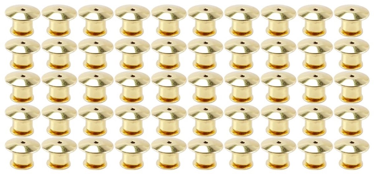 Dailygoods- Sluitspeldjes 50 Stuks - Metalen Sluitingen - Sluitingen voor Badges - Sluitingen voor Sieraden - Broches - Diameter 10 mm - Badge