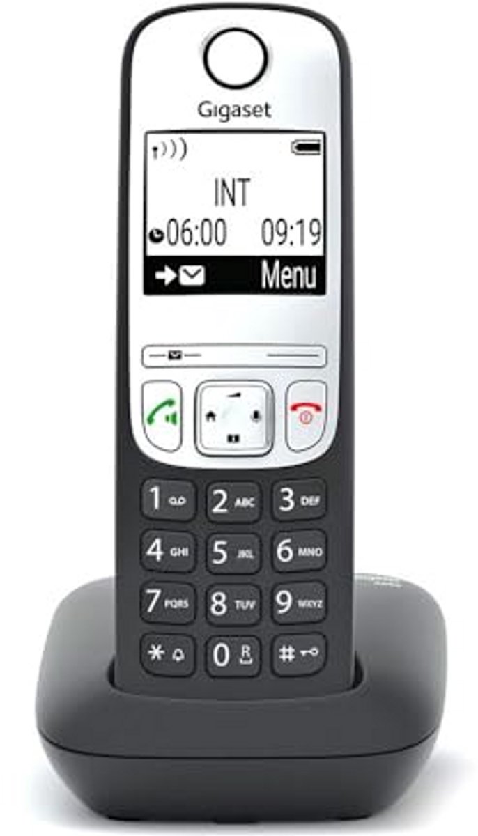 Telefoon Hoorn - Draadloos Toestel - Thuis Bellen - Lange Spreektijd - 16 x 11 x 9 cm - Zwart