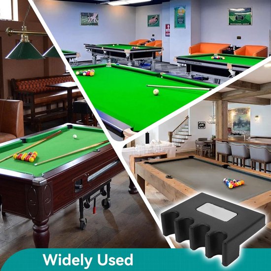 Dailygoods - Dailygoody - Pool Cue Holder - 4 Holes - Antislip Billiard Stick Steun - Stabiele ondersteuning - Billiard accessoires - Ideaal voor biljartliefhebber van Dailygoods — afbeelding 3