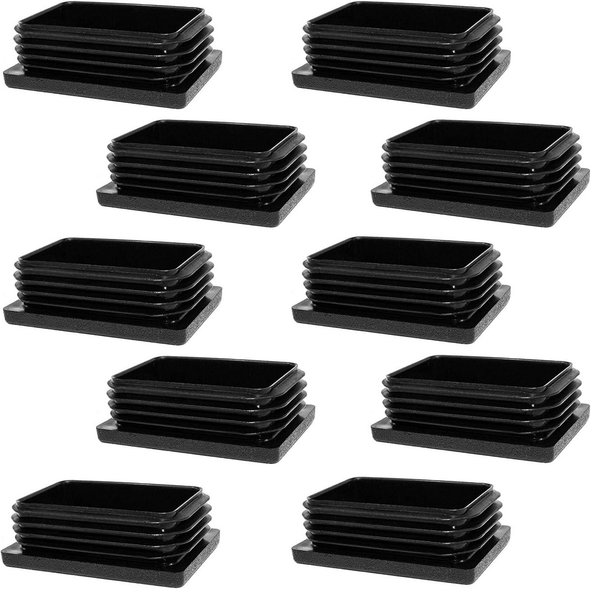 Lamellenstoppen - Buisdoppen - Meubels Beschermen - UV-bestendig - 25 x 15 mm - Zwart