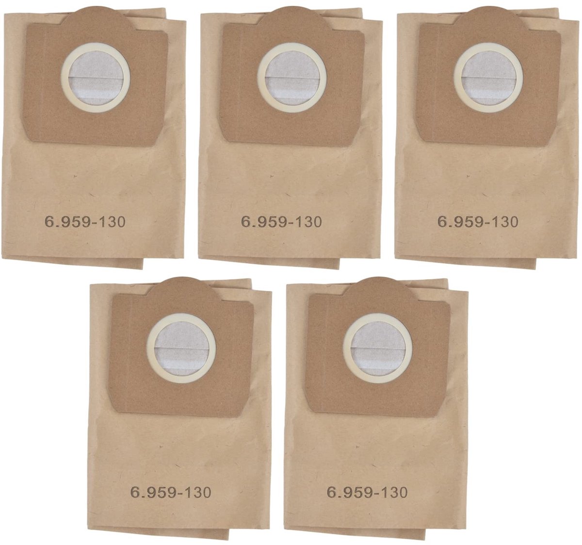 Dailygoods- Stofzuigerzak 5-delig - Geschikt voor Karcher 6.959-130.0 - Papier - Eenvoudig te installeren - Verbeterde reinigingsefficiëntie - Geschikt voor thuisgebruik - Stofzak