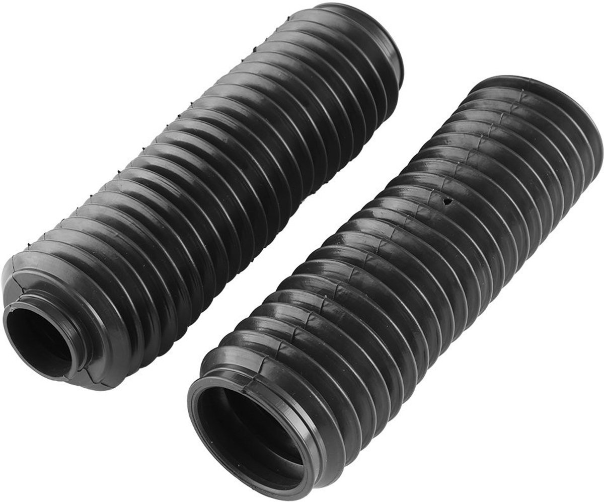 Dailygoods- Vouwbalg Schokdemper - Rubber - 35 mm - Voorvorkafdekking - Stootbescherming - 23 cm - Zwart - Vorkhoes