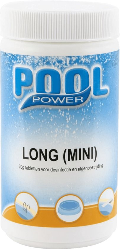Pool Power Mini Flacon Desinfectie- en Anti-algmiddel voor Zwembaden - 1 kg (Chloor tabletten 90% actief chloor)