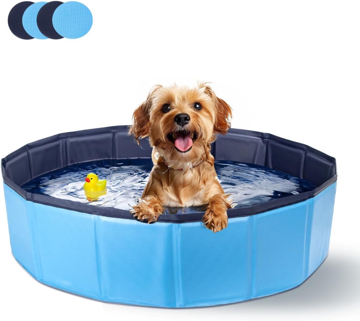 ZMR® Hondenzwembad - Hondenzwembaden - Hondenzwembad Opvouwbaar - Blauw - 80cm x 80cm x 20cm