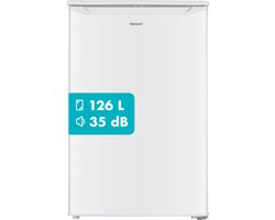 Tomado TLT5501W tafelmodel koelkast energiezuinig - 126 liter - Zonder vriesvak - 55 cm breed - Zeer stil: 35 dB - Led-verlichting - Energielabel C - Vrijstaand - Wit