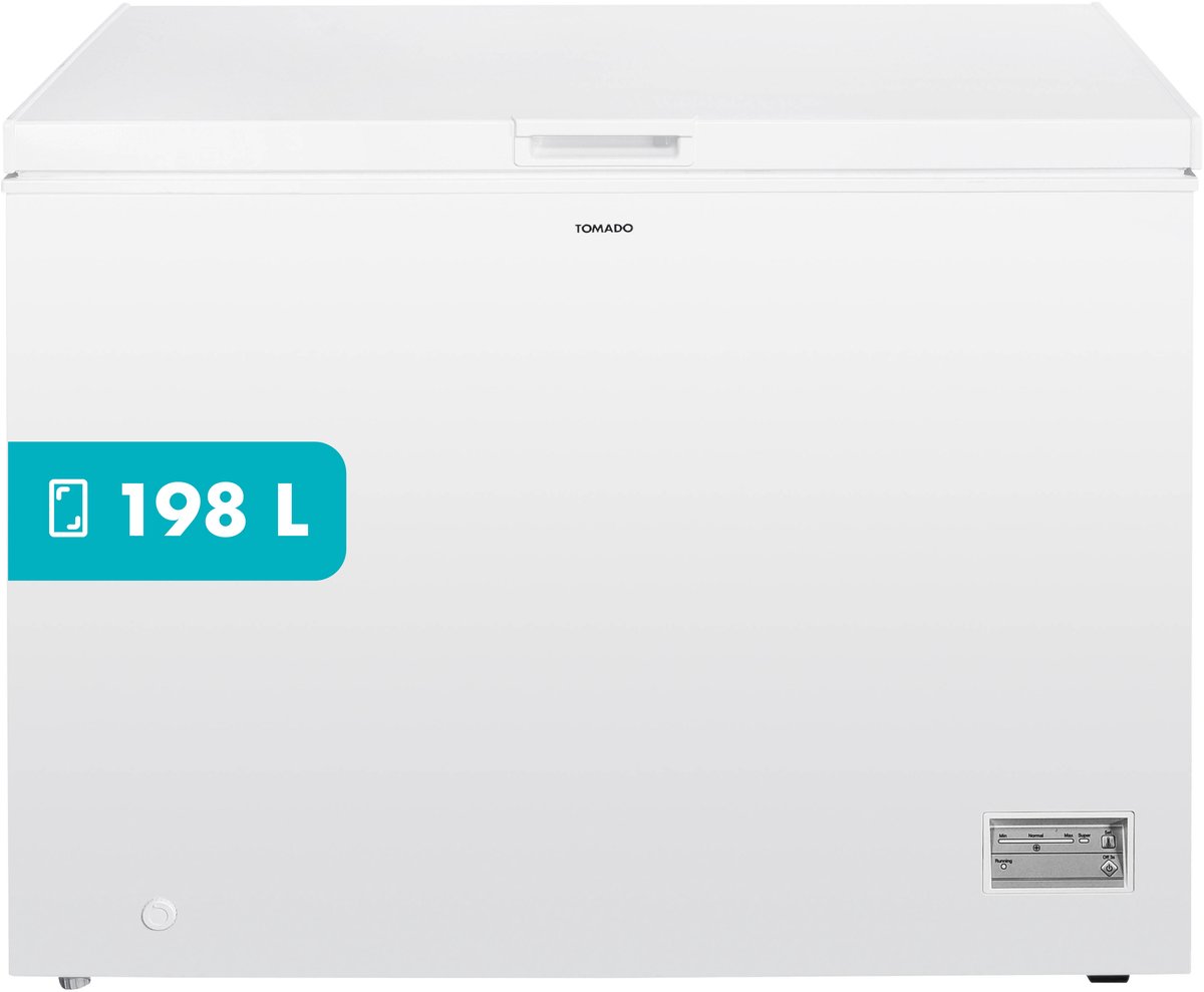 Bol.com Tomado TCF1981W - Vrieskist - 198 liter - Super vriezen - Low frost - Energielabel D - Wit aanbieding