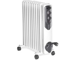 RWB® Olieradiator - Oliekachel - Elektrische Kachel - Wit - 48cm × 12cm × 50cm