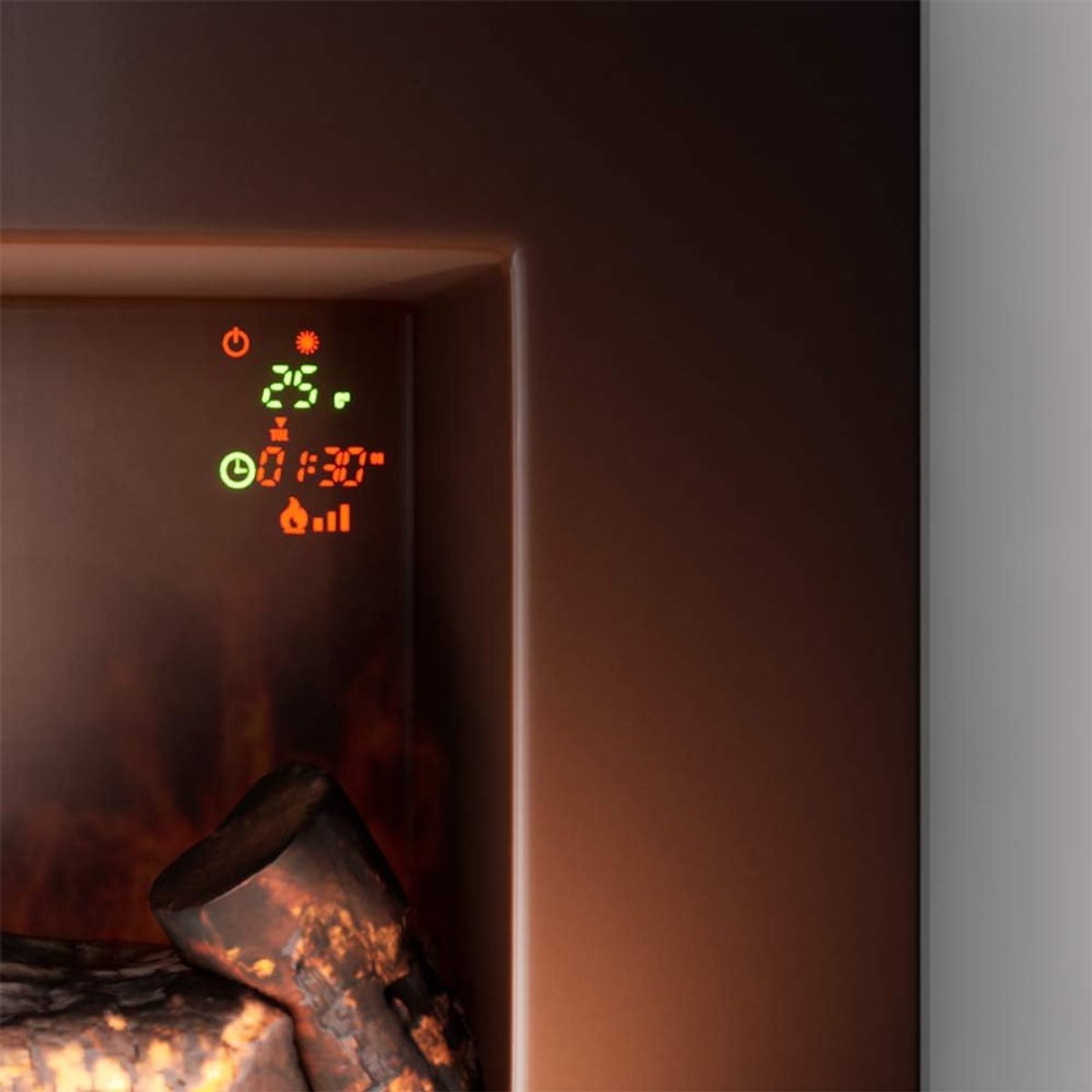 Elektrische Haard Vrijstaand 35 inch 2000W LED Curved Flames – AbtKantoor Design Sfeerhaard met Gebogen Glas, Afstandsbediening, Timer & 2 Warmtestanden – Zwart Modern 30m² Realistisch Vlameffect