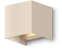 Calex Bari Wandlamp - Buiten & Binnen - Warm Wit up & down Licht - verstelbare Lichtstraal - Waterdicht - Zandkleur