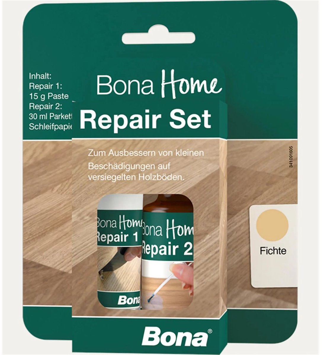 Hout reparatieset, Hout reparatie set, Reparatieset hout, 4-delig, Fichte/Esche Ash