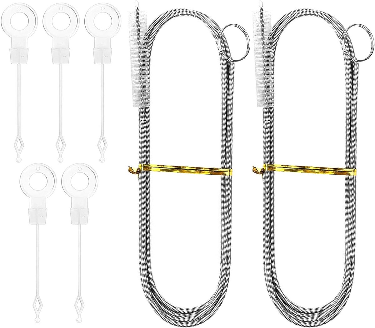 Effectieve Reinigingsborstels voor Koelkasten en Afvoeren - 150 cm Flexibele Nylon Borstels voor Keuken en Douche Drains