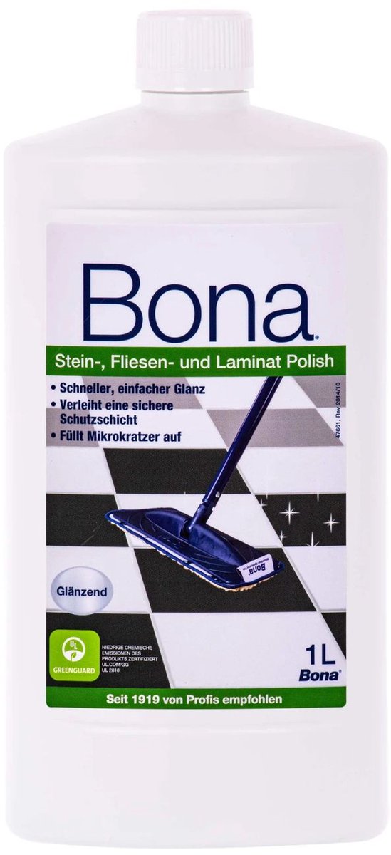 Vloer Polish, 1 Liter, glanzende polish voor tegels, steen en laminaat
