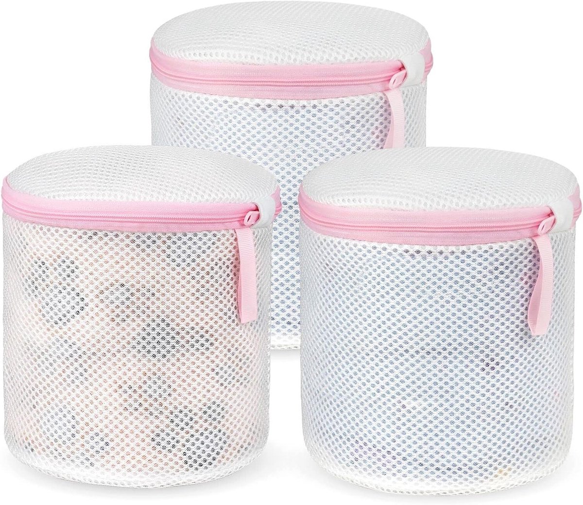 Cylindrische waszakken voor lingerie, ondergoed en sokken - 3-delige mesh waszak set voor wasmachine en reizen, ideaal voor organisatie
