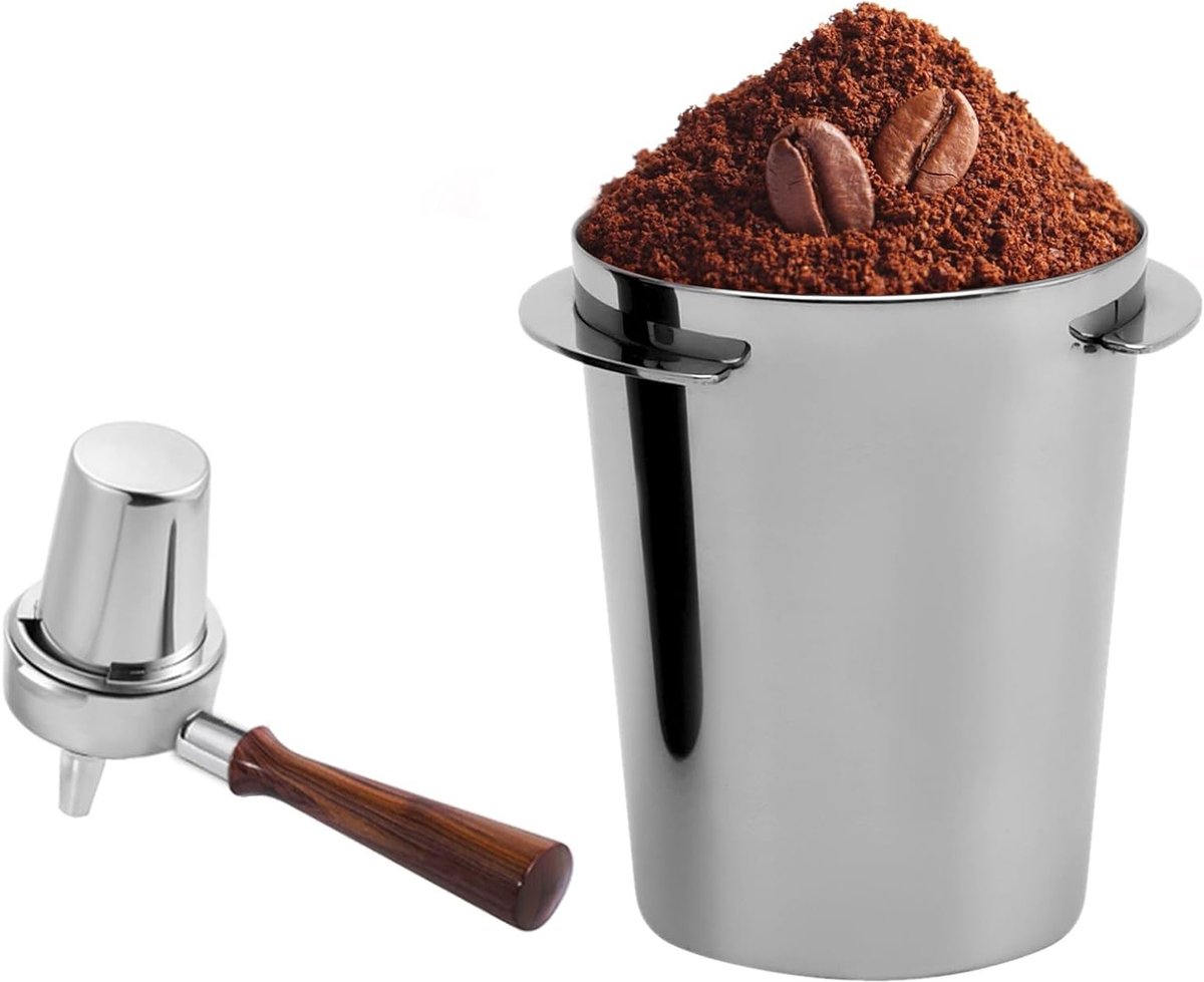 Stainless steel dosebeker voor koffie, 5.8 cm, ideaal voor filterhouder en precisie meten