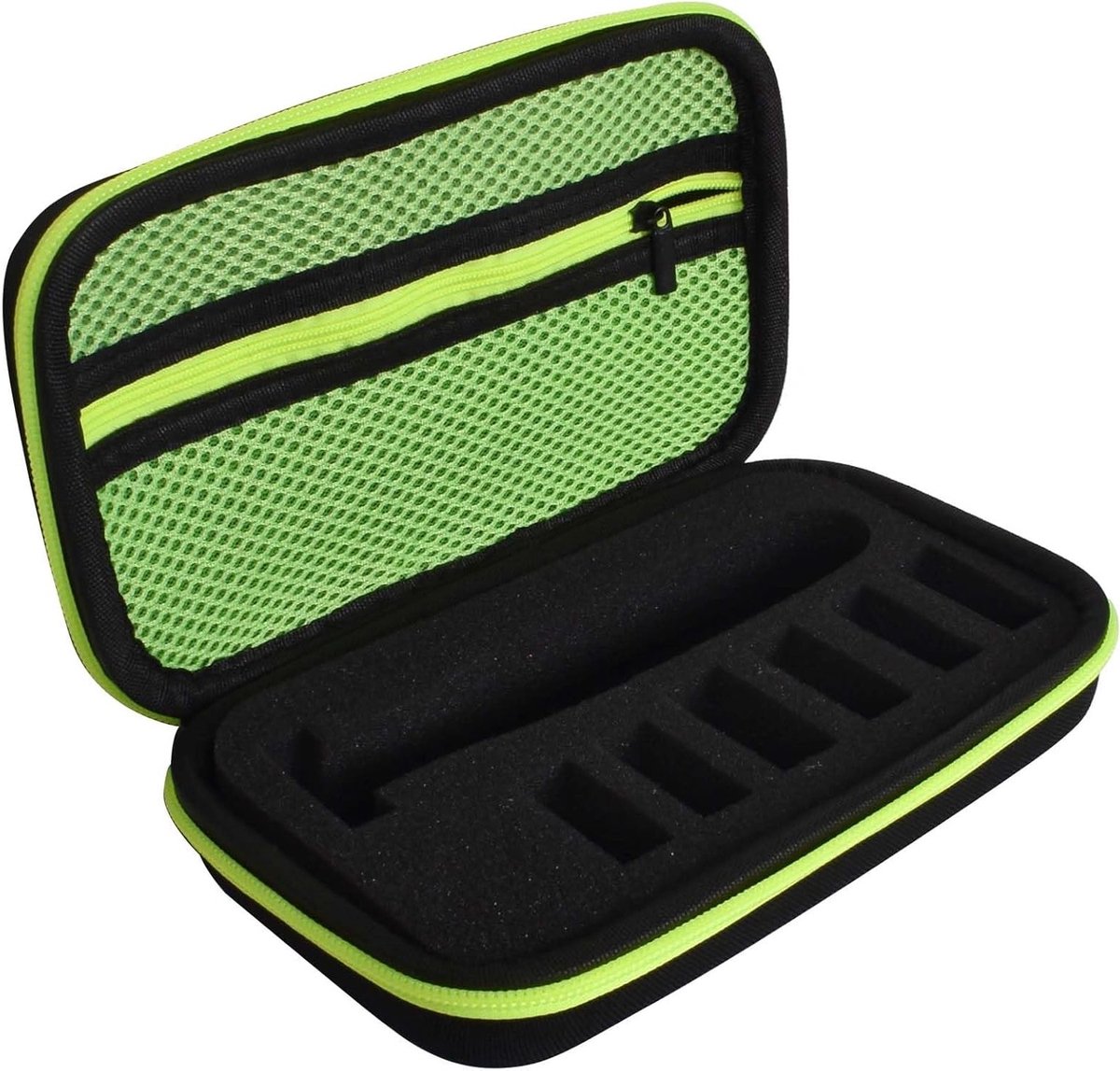 Draagbare Waterdichte Organizer voor Scheerapparaten voor Mannen, Shockproof Opbergtas met Lanyard, Geschikt voor O Blade QP2520 en QP2530, Groen