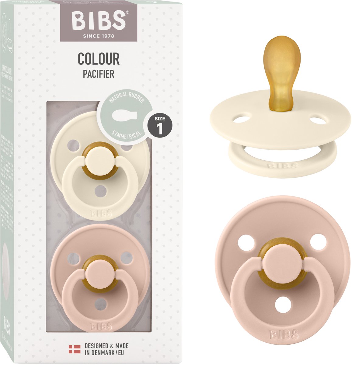 Bibs Colour Symmetrisch Fopspeen 0-6 maanden