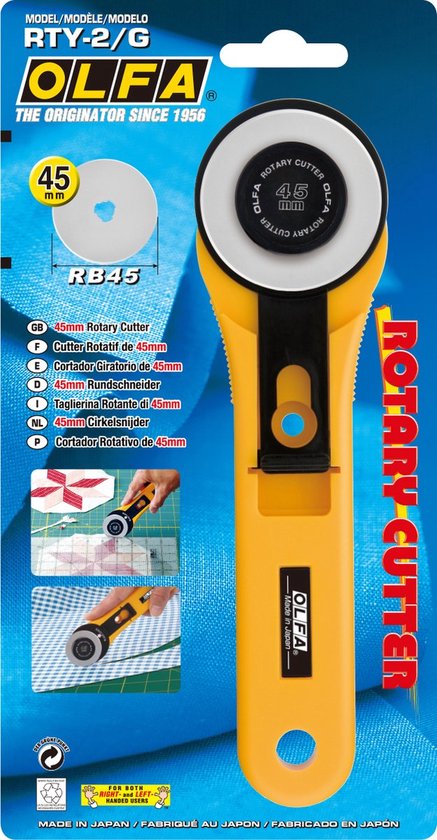 Olfa RTY-2G - Rolmes - 45mm - geel
