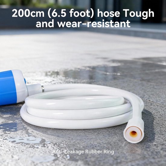 Camping Douche - Campingdouche Draagbaar - Portable Shower Met Lithium Battery - 5000 Mah - Mobiele Douche - Buitendouche - Tuindouche - Draagbare Douche - Reisdouche - Tuindouche - Oplaadbare - 2m - Geschikt Voor Kamperen, Reizen En Strandvakanties van Camping — afbeelding 2
