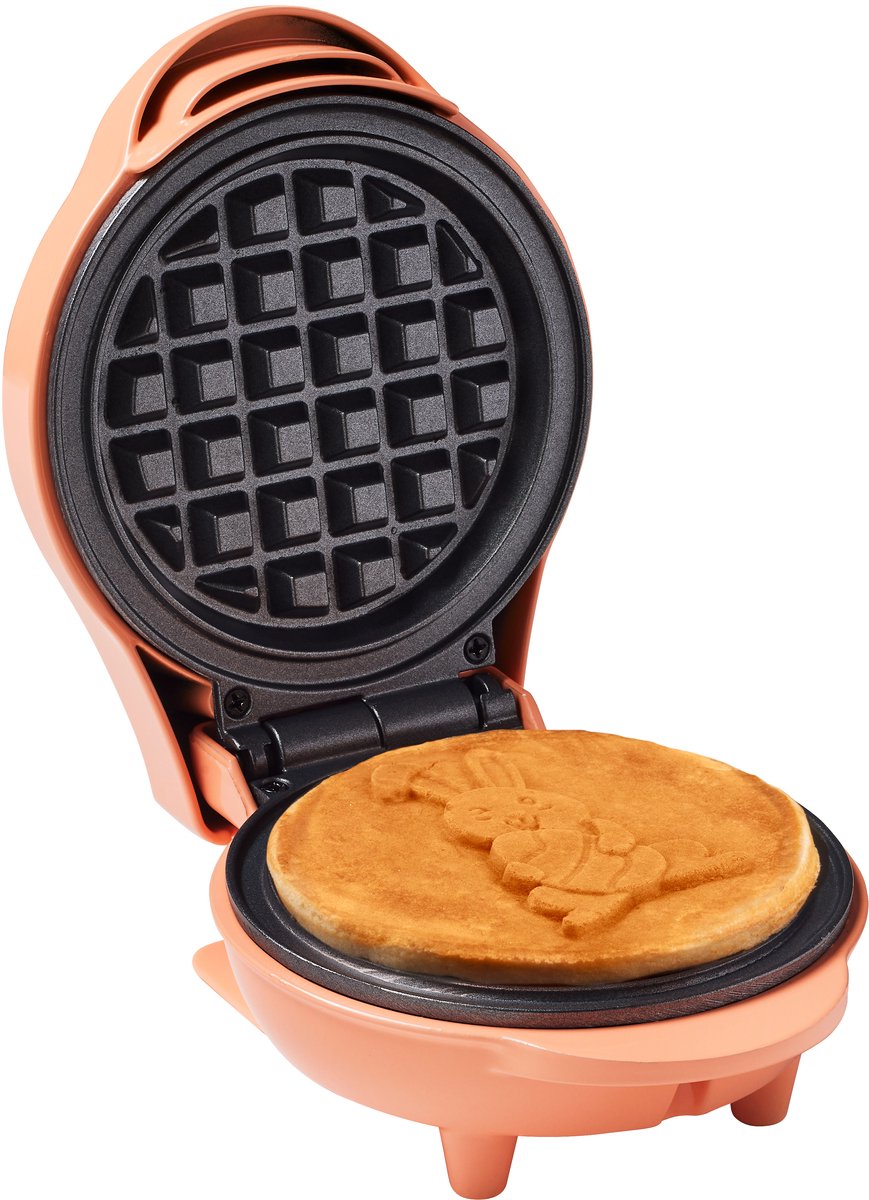 Bestron Wafelijzer - AMW500PEB - 550W - Mini wafel - Paashaas vorm - Oranje