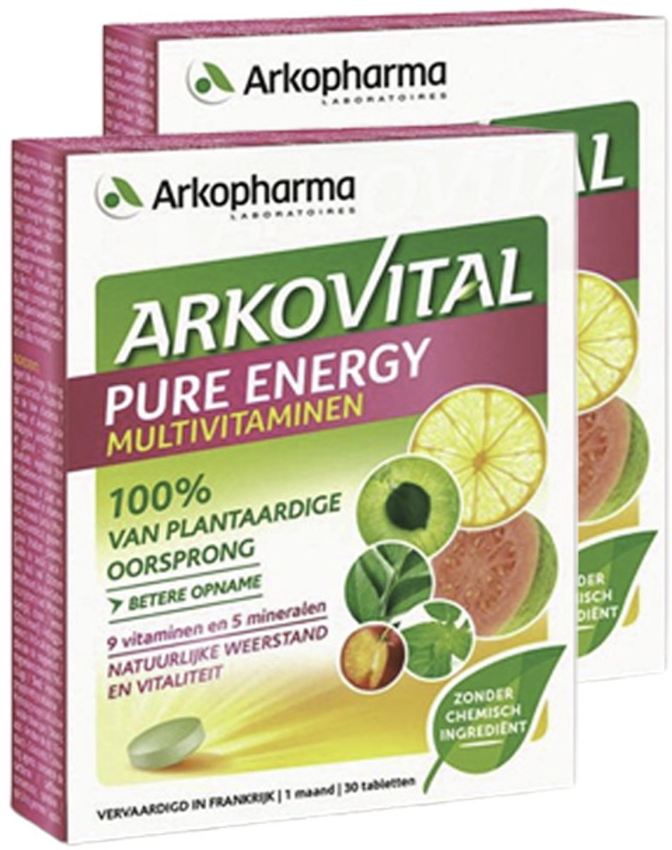 Arkopharma | Arkovital Pure Energy | 30 Tabletten | 2 stuks | 2 x 30 tabletten