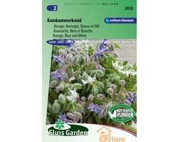 50 Stuks Komkommerkruid Borage Zaden - Blauw en Wit: Kweek Heerlijke, Aromatische Bernagie met Eetbare Bloemen en Verfrissende Smaak voor Salades, Thee en Bijvriendelijke Tuinen