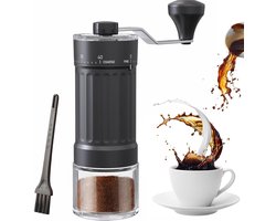 Koffiemolen - Bonenmaler voor Koffiebonen - Handmatige koffiemolen - 30 g Capaciteit - Compacte Conische Braammolen - perfect voor meerdere kopjes baristakwaliteit koffie - Pour-over - Cafetière - Reizen - Kamperen - Kantoor