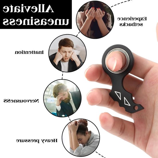 Draagbare Spinner Sleutelhanger voor Volwassenen en Tieners, Stressverlichting Speelgoed voor Ontspanning en Fidgeting — afbeelding 3