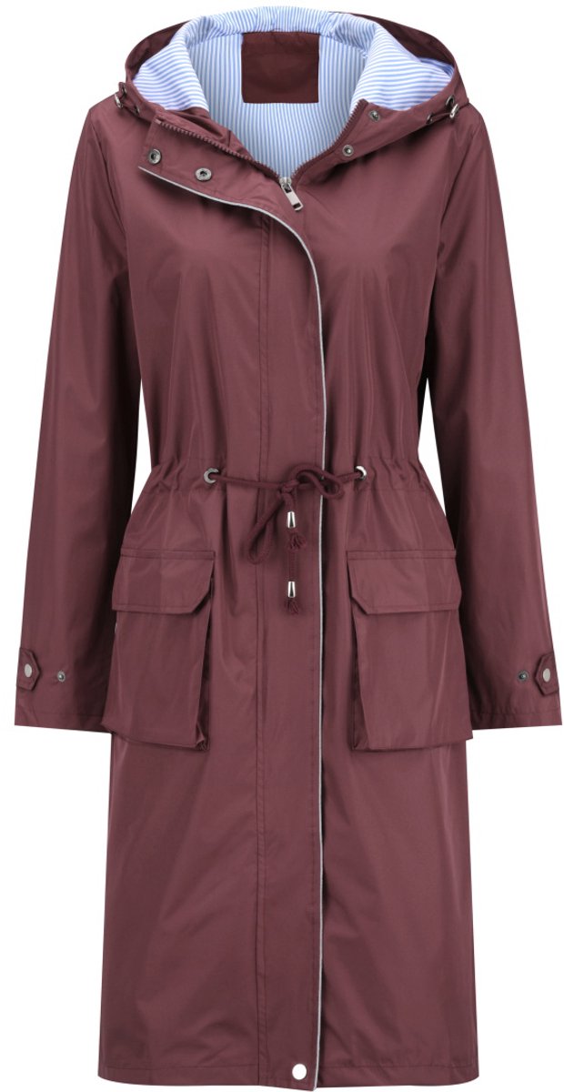 YUNCLOS Dames Lange Capuchon Trenchcoat - Trekkoord - XL