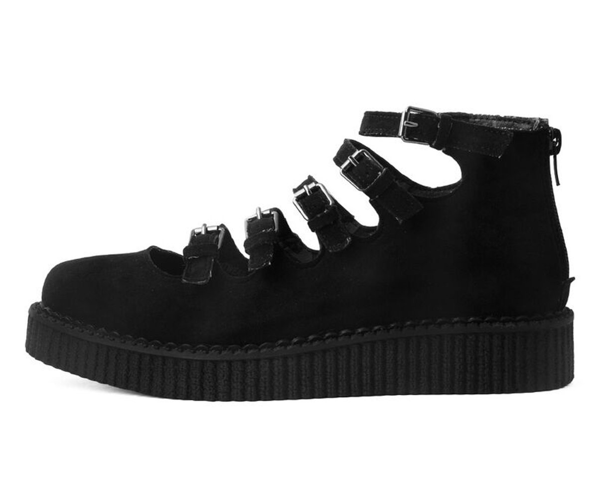 T.U.K. Pointed Creeper Sandale 5 Buckle Dames Sandaal - zwart - EU41