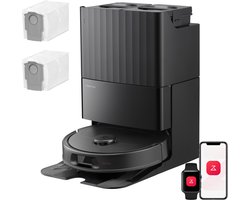 Roborock Qrevo S Pro Set-Robotstofzuiger–Alles-in-één multifunctioneel dockingstation–18500 Pa zuigkracht–Antiklitsysteem-Reactive Tech Obstakelvermijding-Intensieve tapijtreiniging 10 mm Dweilverhoging–Twee roterende dweilpads–Roborock app controle