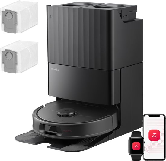 Roborock Qrevo S Pro robotstofzuiger 18500 Pa zuigkracht, antiklitsysteem, dweilfunctie, obstakelvermijding, tapijtreiniging