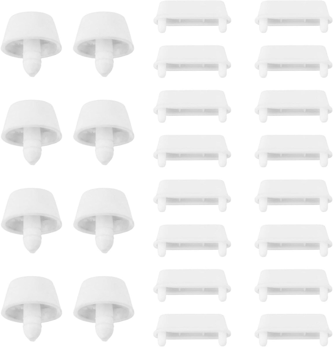 Toiletzitting Buffer Pads - 24 Stuks Geluidsdempende Kussens voor Universele Toiletzittingen, Vervangende Dempers en Stootbuffers in Wit