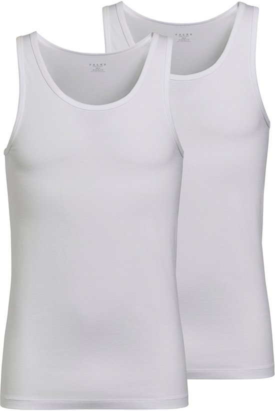FALKE Daily Comfort 2-Pack huidvriendelijk elastisch katoen top van onderlaag heren wit - maat M