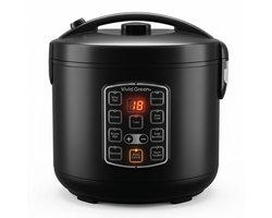 Rijstkoker met Stomer - 1.8L - Slowcooker met Timer - 10 Porties - Multicooker - Rice Cooker - Zwart - Vivid Green
