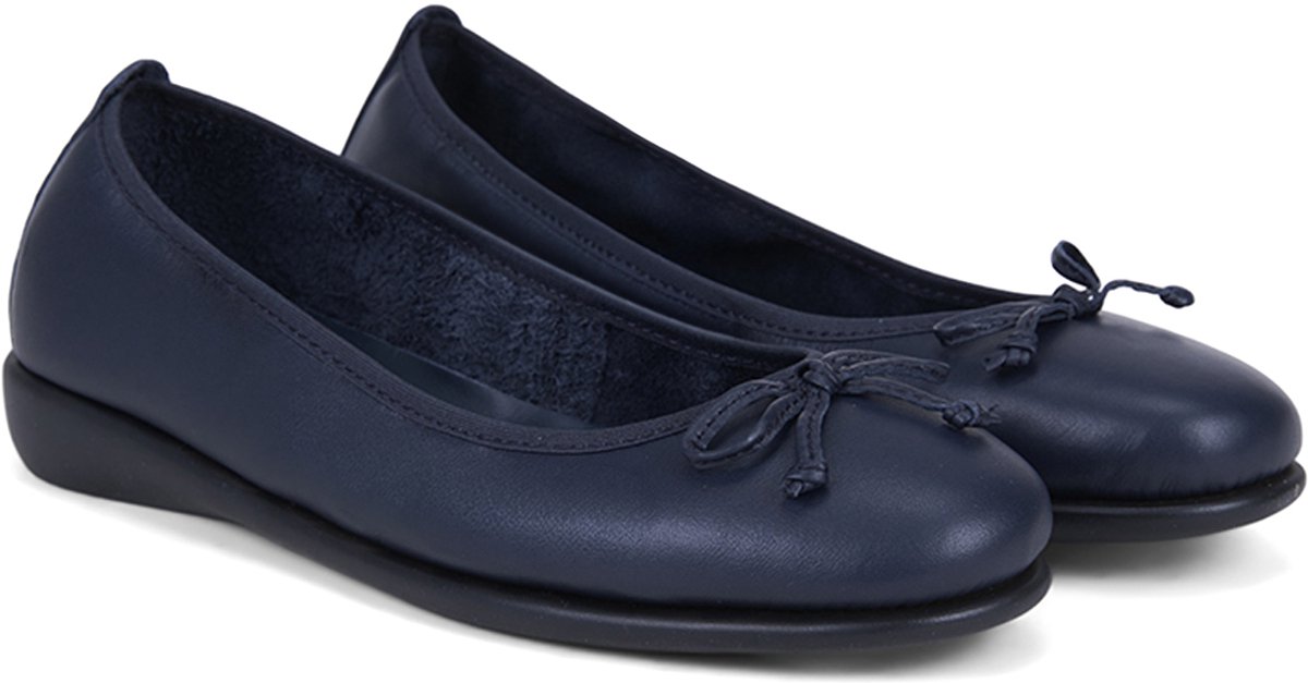 DESA COMFORT Ballerina's Leer Donkerblauw Vrouwen Schoenpunt: Ronde Maat: 36 EU