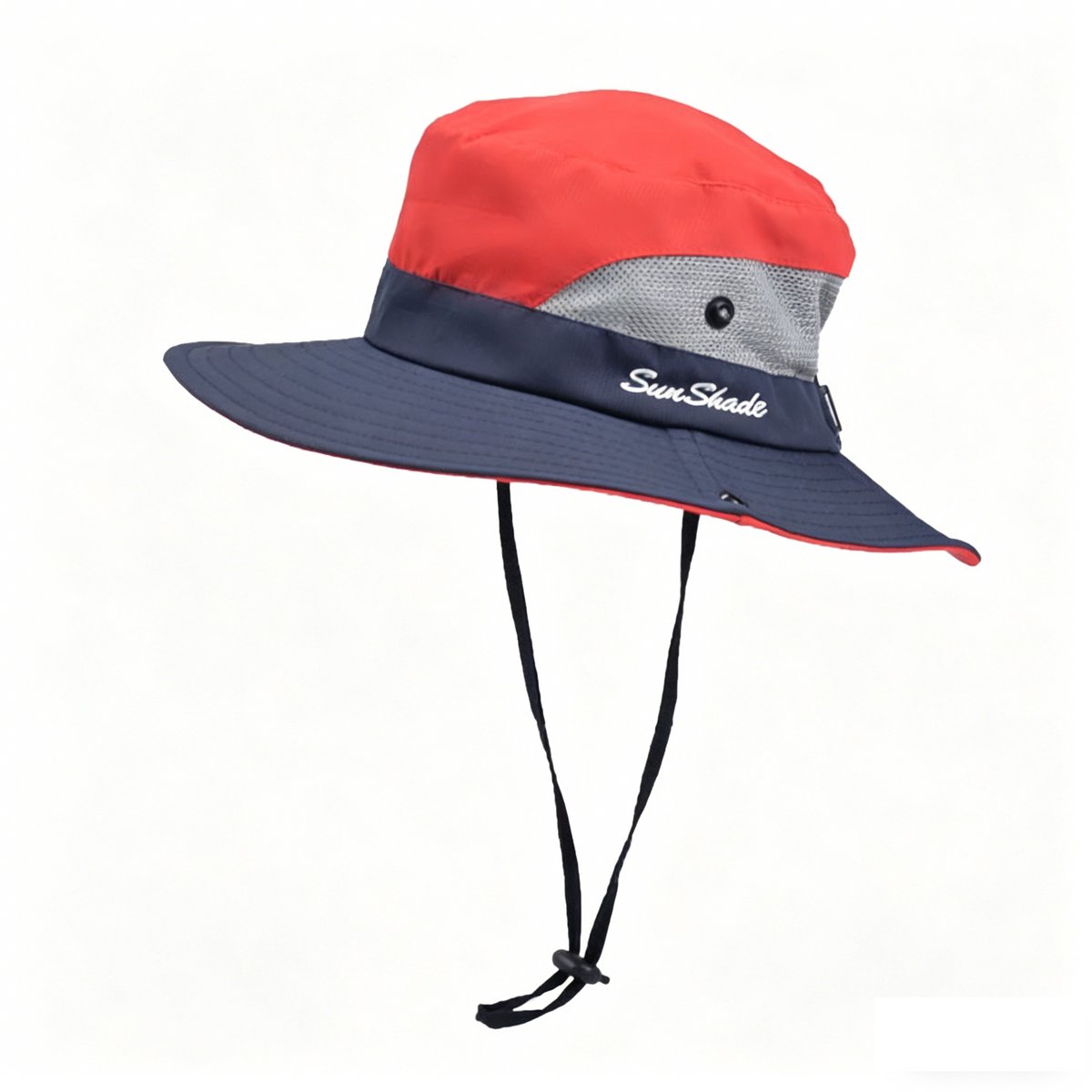 Zonnehoed kind - Bucket Hat - UV Bescherming - Zonnepet met Brede Rand en Paardenstaart Opening - Perfect voor Paardenstaarten, Sneldrogend - Ademend Strand en Outdoor Hoed