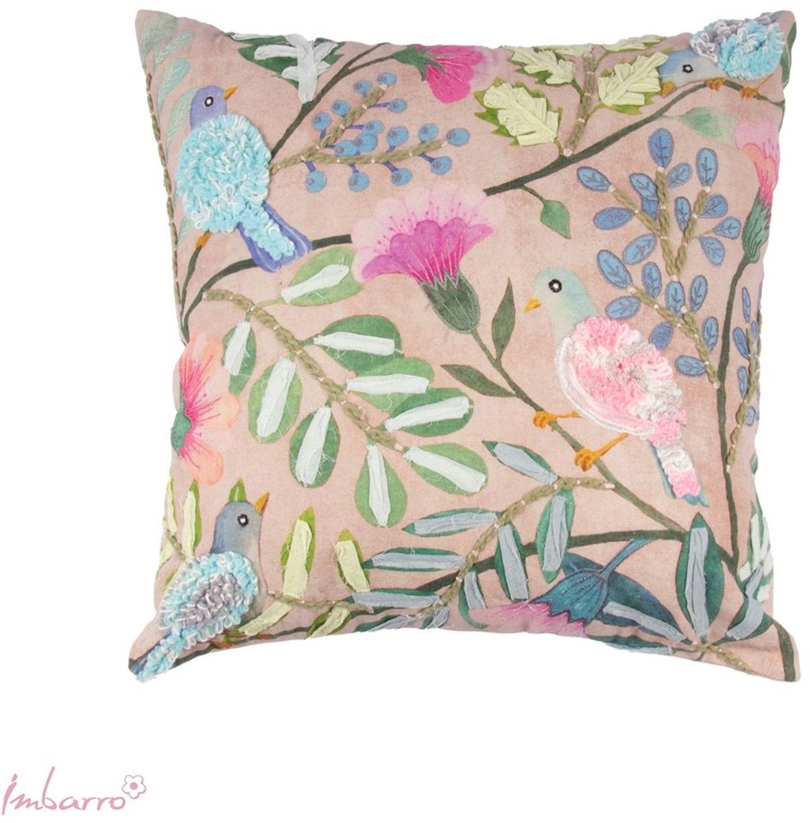 Imbarro Sierkussen - Kussen - Vivid - 100% katoen - Handmade – 45 x 45 cm