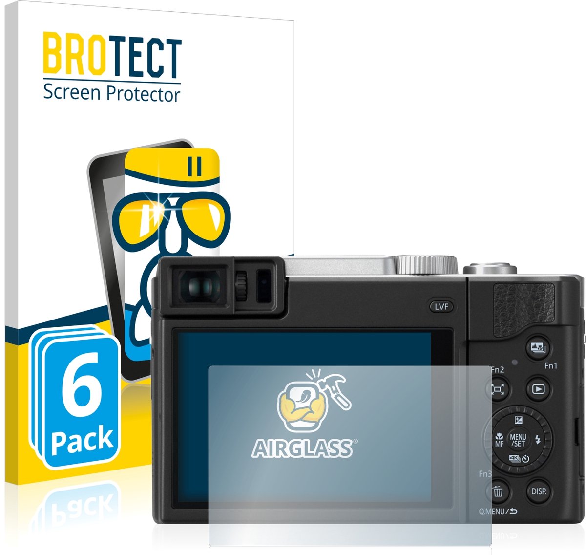 Screenprotector 6 Stuks voor Panasonic Lumix DC-TZ95 Beschermglas transparant