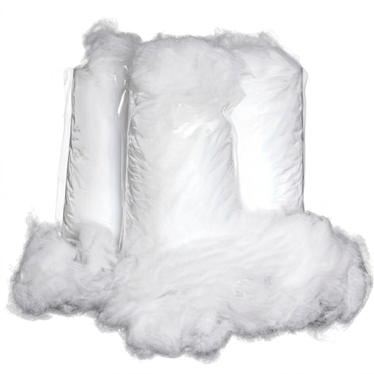 Wit vulling vulmateriaal zacht pluche kussen vulling 80 gram voor knuffels kussens en DIY handwerk lichtgewicht vezelvulling voor naaiprojecten