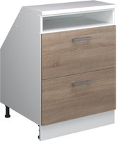 Vicco Rion Kast voor schuine wand – 60 x 81.6 cm met 2 laden, kastromp 60 cm diepte Sonoma