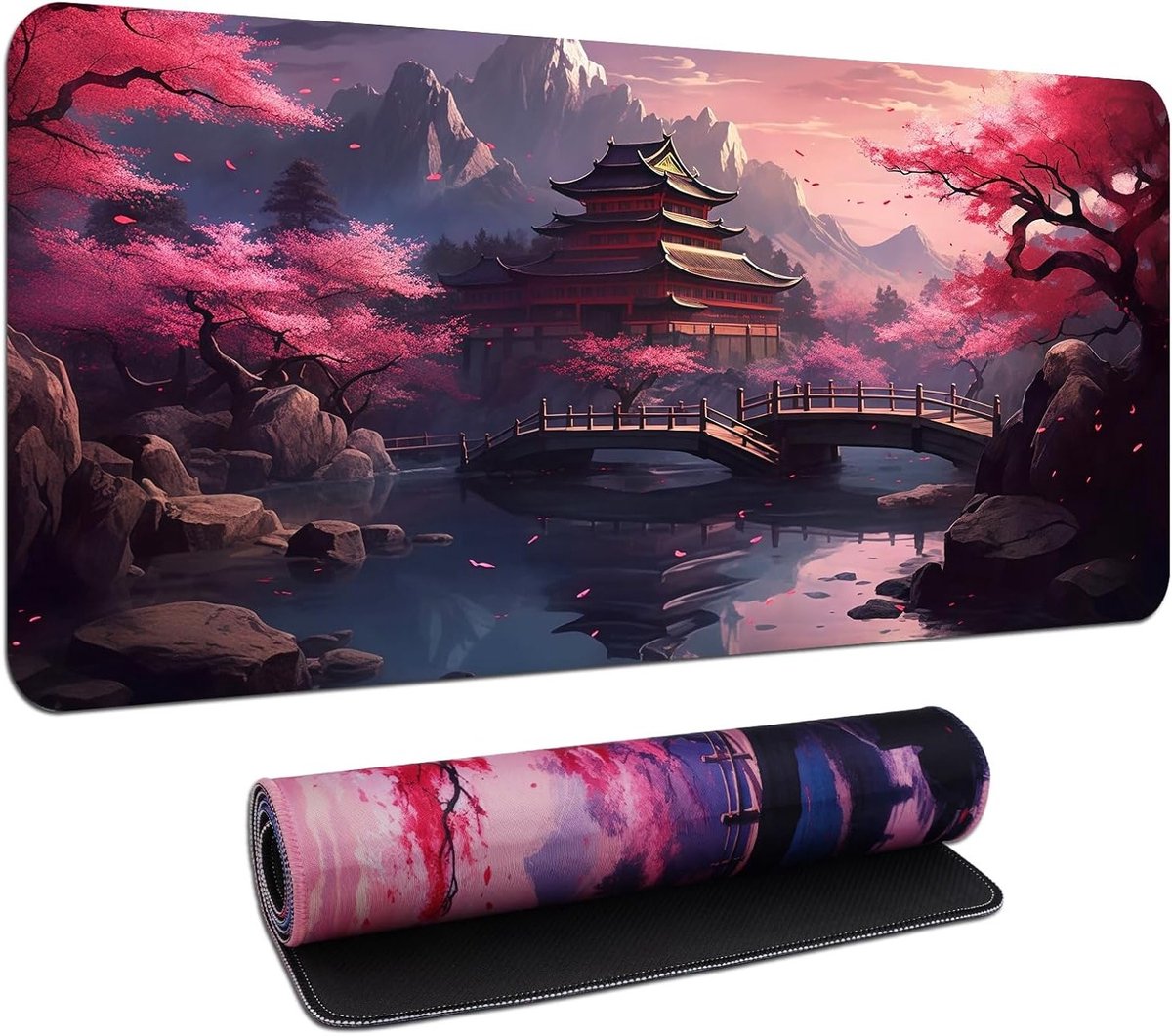 Grote Desk Pad voor Laptop en Gaming, 800x300x3mm Bureau Mat met Rubber Onderkant, Ideaal voor Thuis en Kantoor, Perfect voor E-sport en Dagelijkse Activiteiten