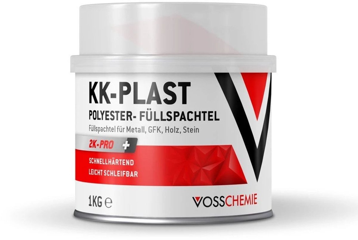 Polyesterplamuur 1 kg, 2-K plamuur, autoplamuur