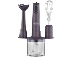 Swiss Haus® HBS18 Staafmixer Set – 350W Handblender met Hakmolen & Garde – Turbo Functie – 3-in-1 Staafmixerset – Lake Geneva Collection – Paars