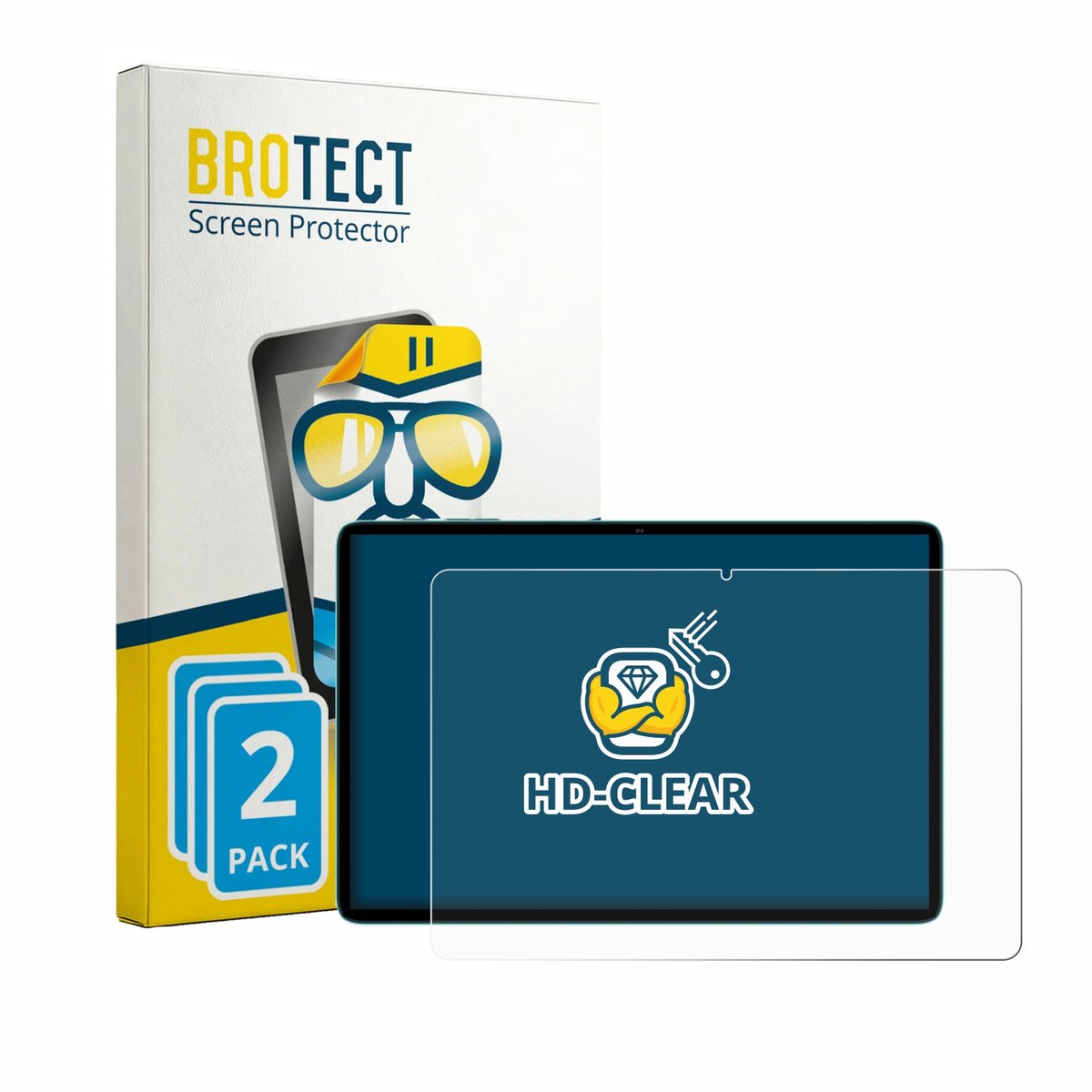 BROTECT - Screenprotector voor Teclast P33 - Folie Beschermfolie transparant 2 Stuks