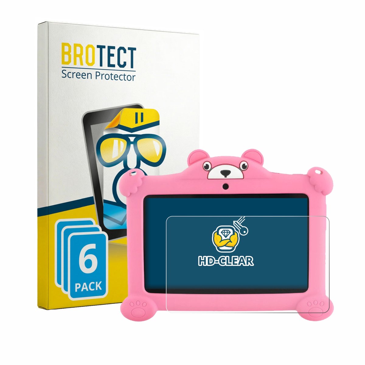 BROTECT - Screenprotector voor LETSGOSPT C88 7" - Folie Beschermfolie transparant 6 Stuks