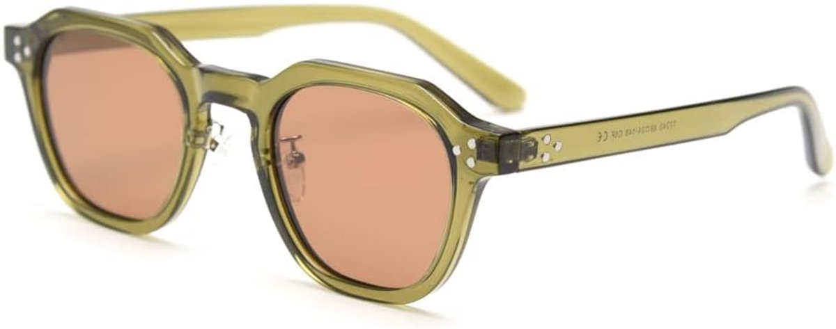 Zonnebril Unisex - TR90 Gepolariseerd Vierkant Montuur - 1 Stuks - UV400 Bescherming Retro Design - Rijden Reizen Outdoor