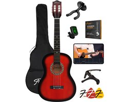 Finesse Akoestische Gitaar - met Videocursus - Nylon Snaren - Klassieke Gitaar - Gitaar Kind & Volwassenen