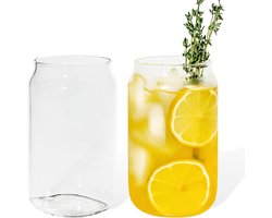 2 Pcs - 400ml Drinking Glasses - Iced Coffee Glasses - Wave Glass Tumbler - Water Glasses - Long Drink Glasses - Cocktail Glasses - Durable Drinkware - Stylish Beverage容器