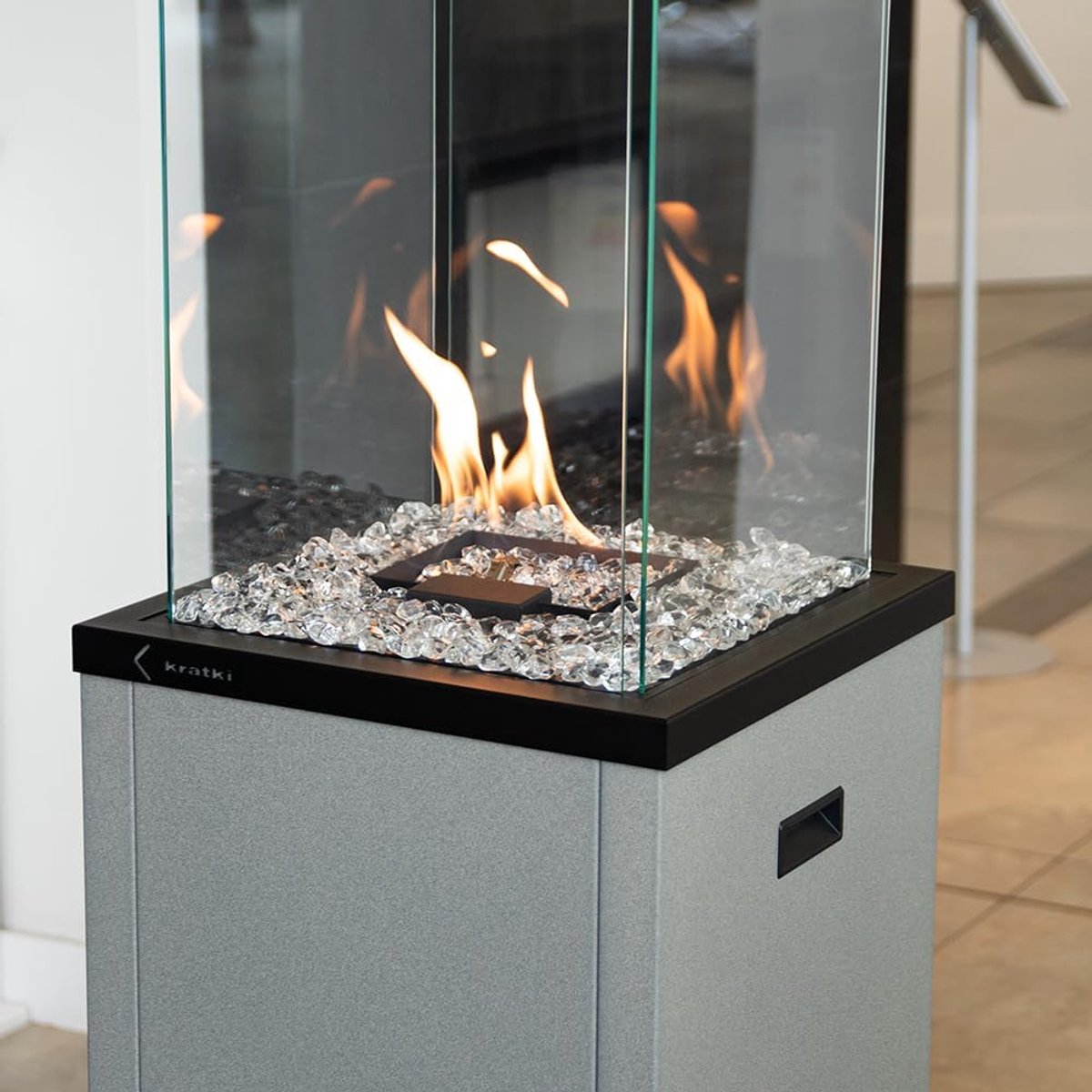 Gas Terrasverwarmer Bellavero Patio Lux 8,2 kW – Draagbare Outdoor Heater met Wielen, Timer, Veiligheidsventiel, Thermokoppel, Stalen Paddenstoel Warmtestraler voor Tuin, Balkon en Terras
