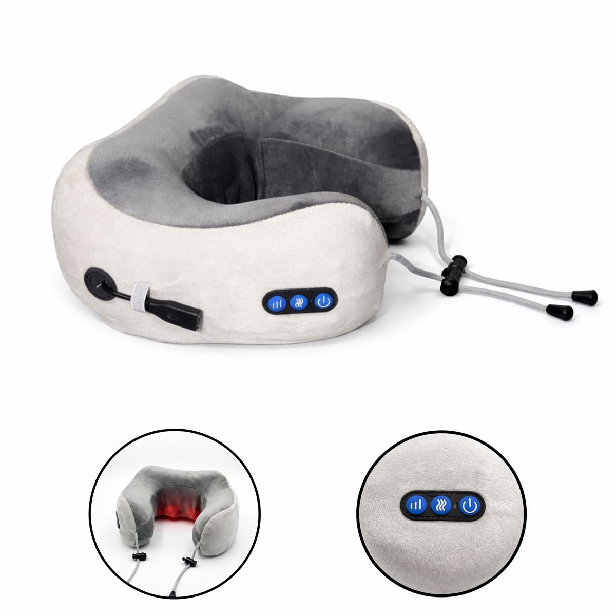 Mayni U Massage Pillow – Nekmassage apparaat – Shiatsu – Met Warmtefunctie – Draadloos